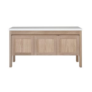 Freo curved timber vanity