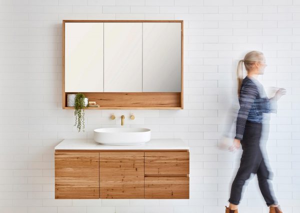 Wall hung solid timber vanity | Loughlin Furniture |Handcrafted Australian Made Timber Furniture