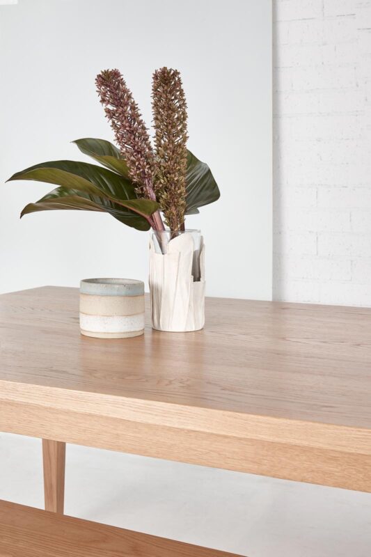 Merewether Table pictured in American Oak light