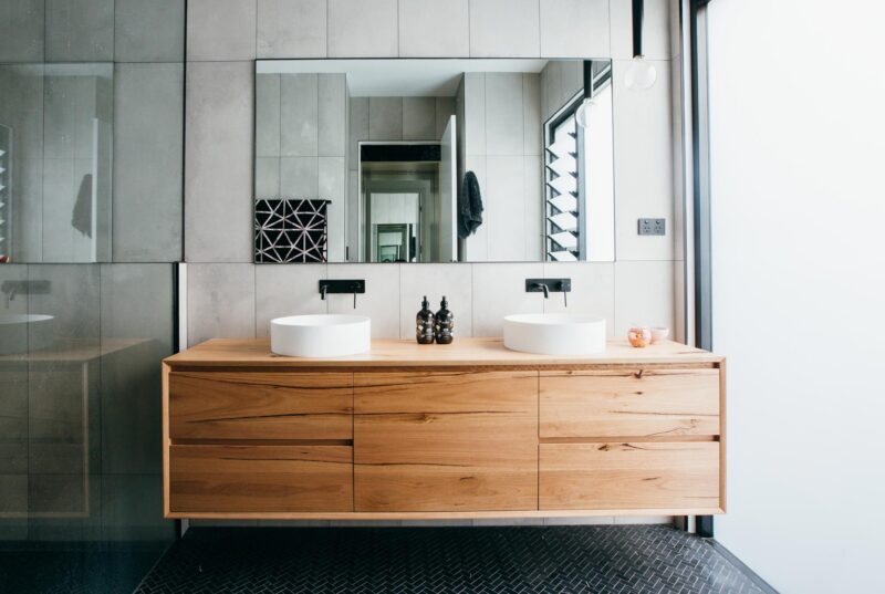 Vanity pictured in Featured Blackbutt timber