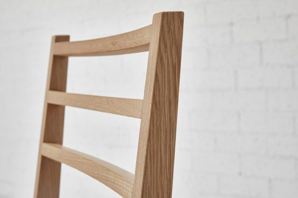 The back of a the timber chair