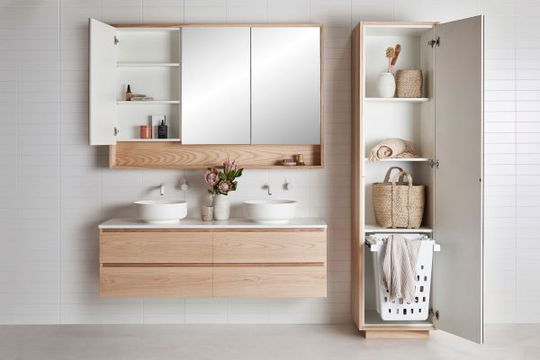 Avoca Tallboy Tower | Tall bathroom Storage Cabinet | Australian Made Timber Furniture