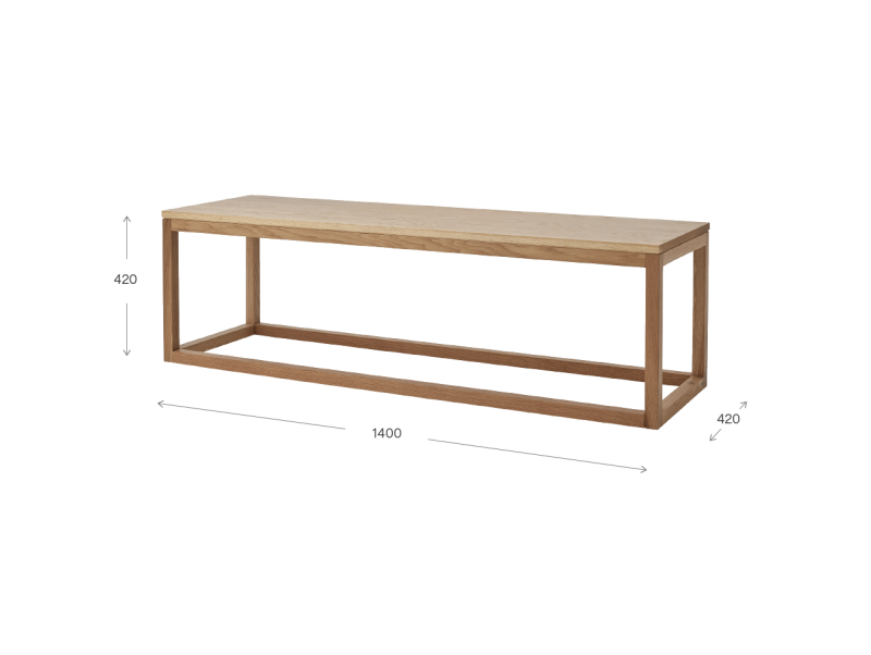 Indoor timber bench seat