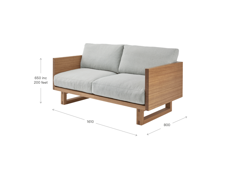 2 seater custom timber lounge
