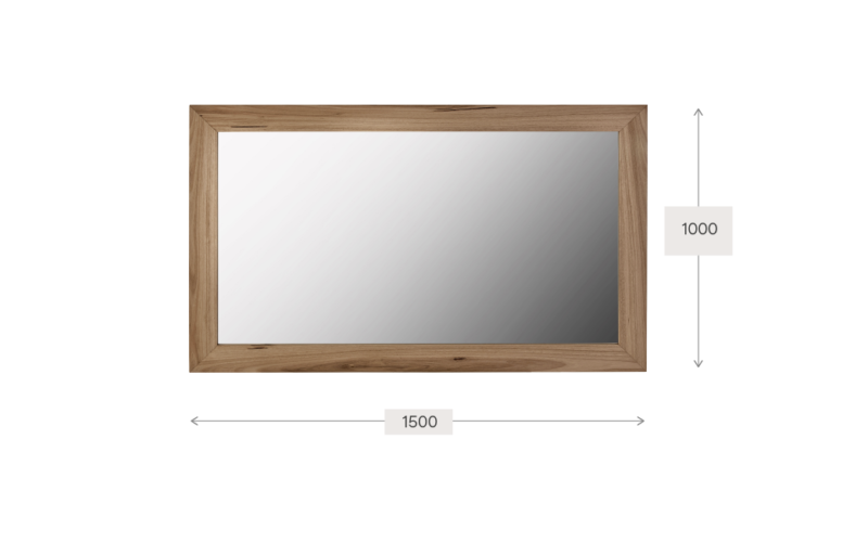 Timber frame bathroom mirror