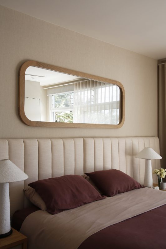 Alura full length mirror in American Oak light